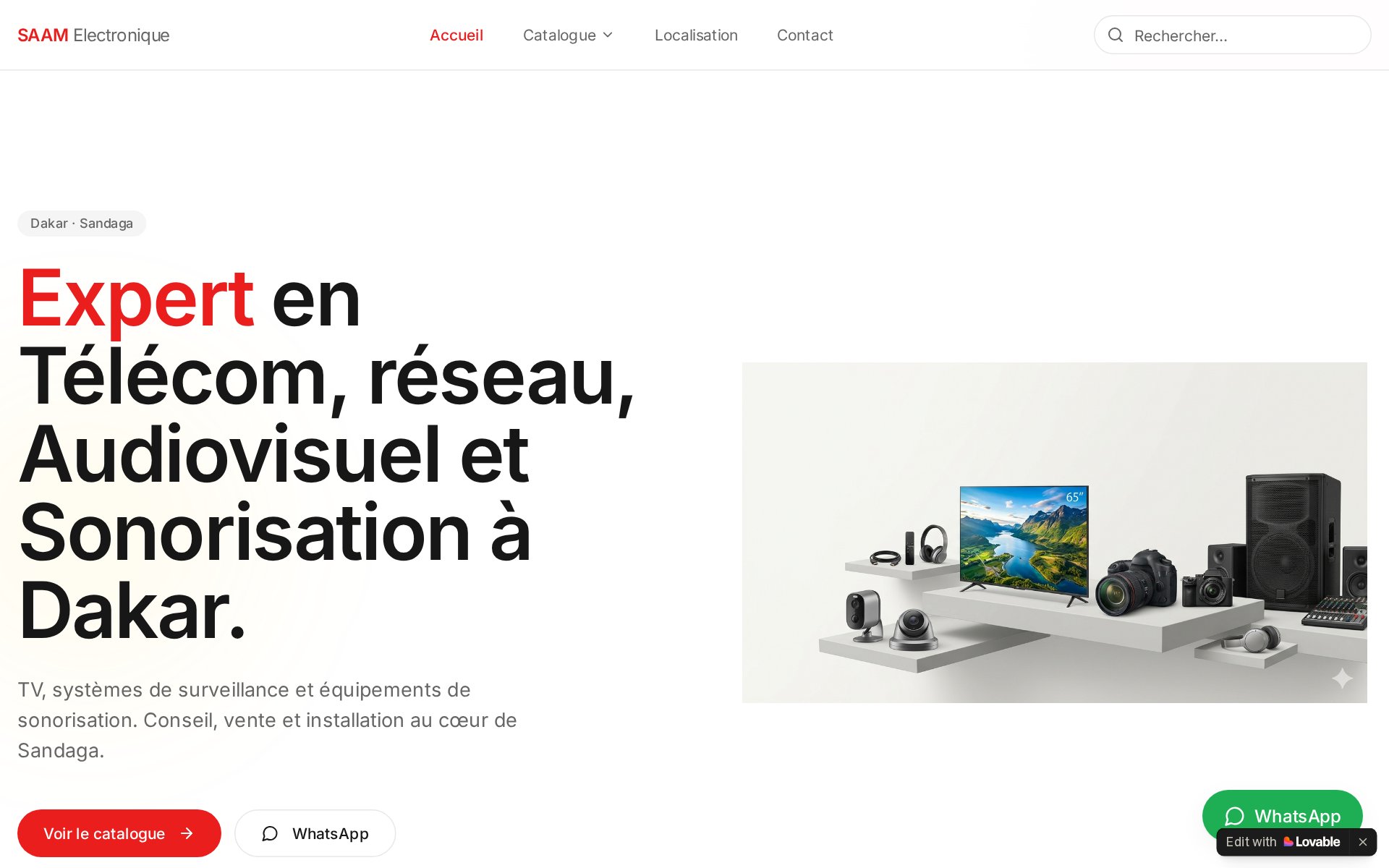 Aperçu du site SAAM Électronique